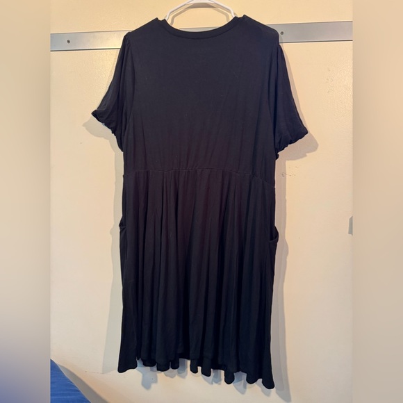 Torrid Black Flutter Sleeve Wrap Midi Stretch Knit Dress - Picture 5 of 10